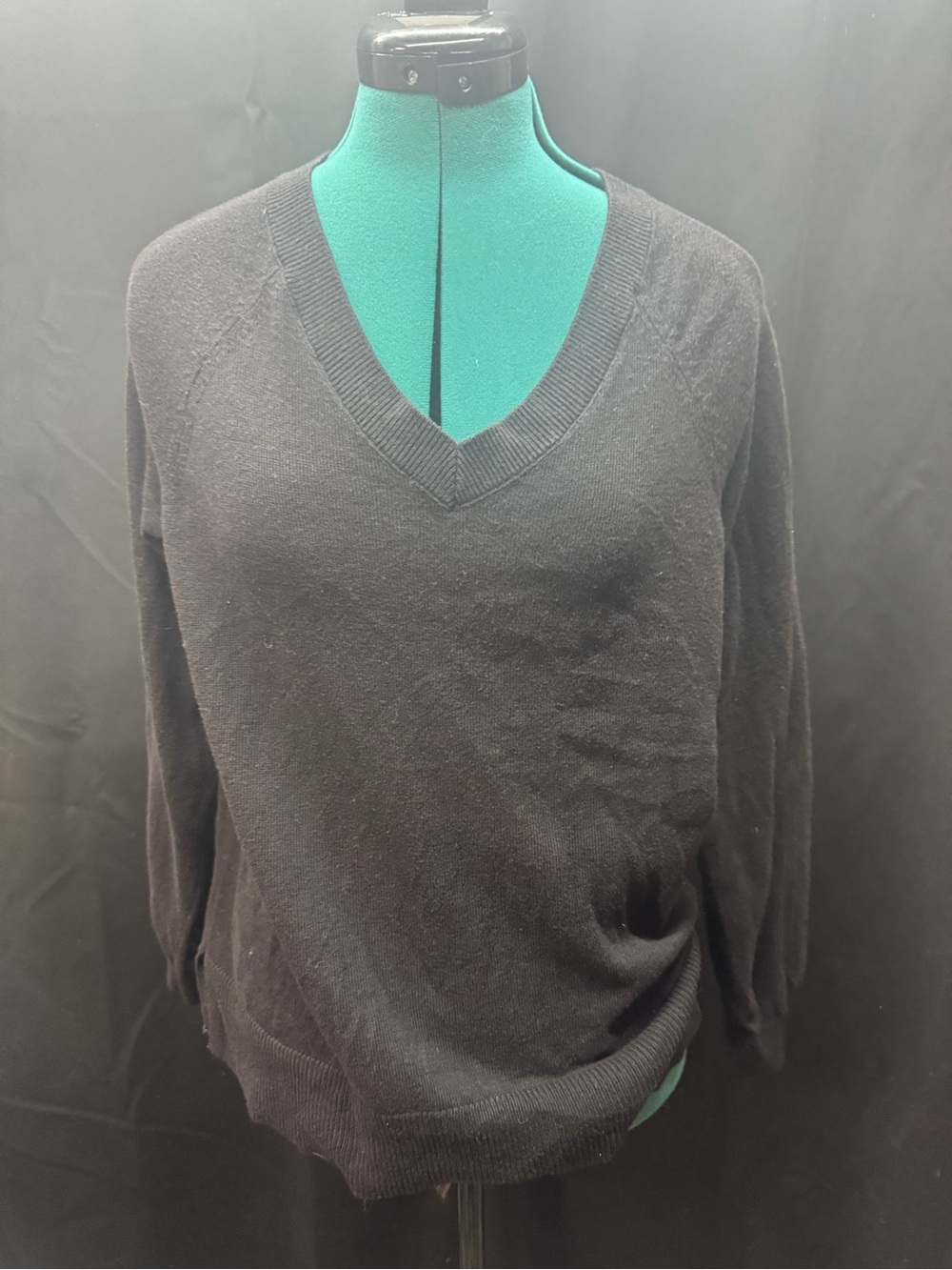 Lucky Brand Black V-Neck Women's Sweater